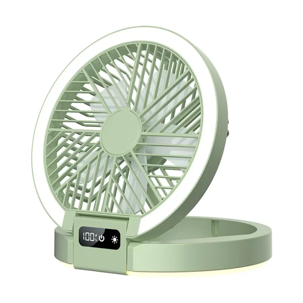 Green Bulk Folding Fans, Desk Top Mini Fans Wholesale-1