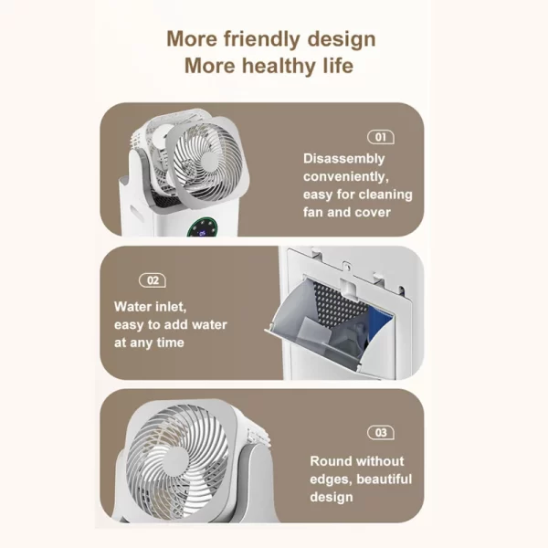 Wholesale Air Purifier With Humidifier and Fan, 3.6L Water Tank-11