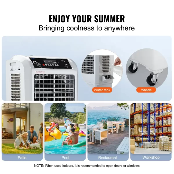 28L Tank Commercial Wholesale Air Cooler with 3-Sided Air Intake-3