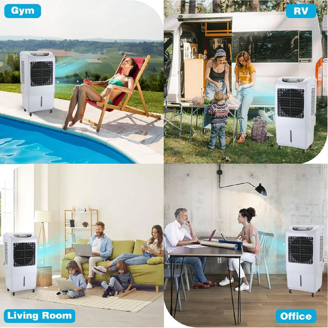 Commercial Evaporative Cooler Wholesale With 3 Sides Cooling Pads-6