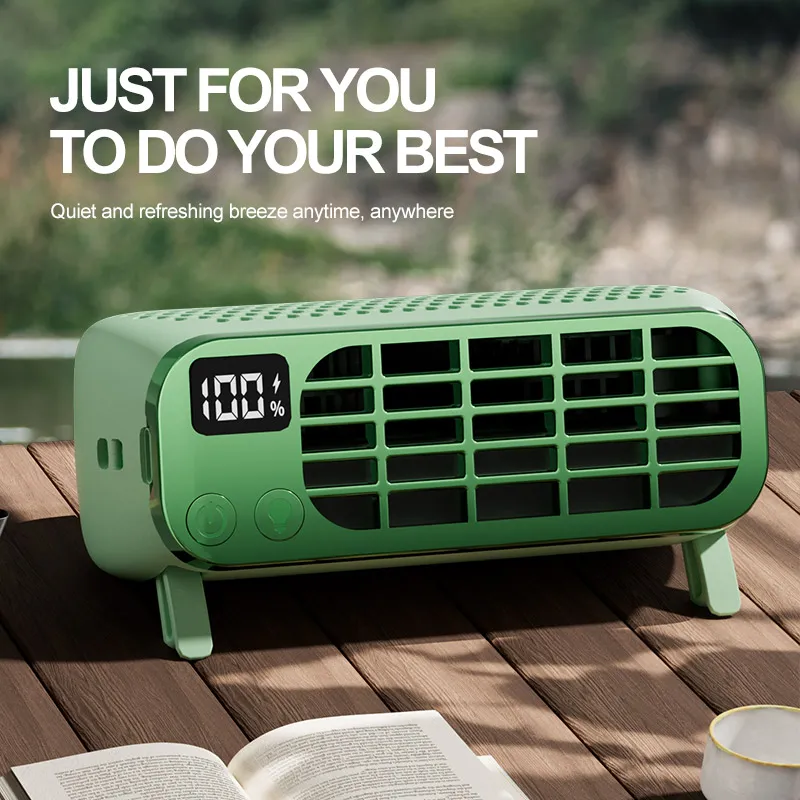 Wholesale Desk Fans, Green Portable Personal Mini Fans Bulk-1
